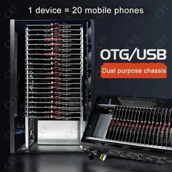 PHONE FARM BOX WITH OTG Ethernet Click Farm SYSTEM UNIFIED CONTROL 20 PCS PHONE BOARDS in ONE BOX PHONE FARM MOTHERBOARD BOX - Image 2